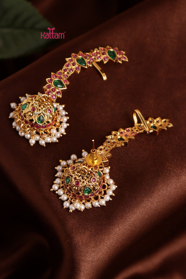Lotus Stone Earcuff Jhumka - E1035