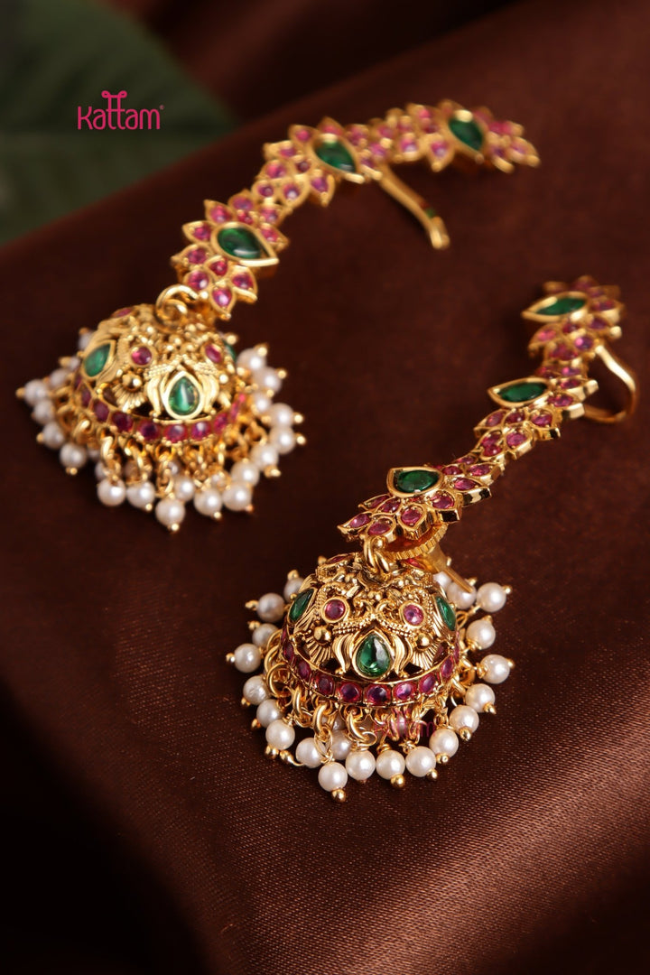 Lotus Stone Earcuff Jhumka - E1035