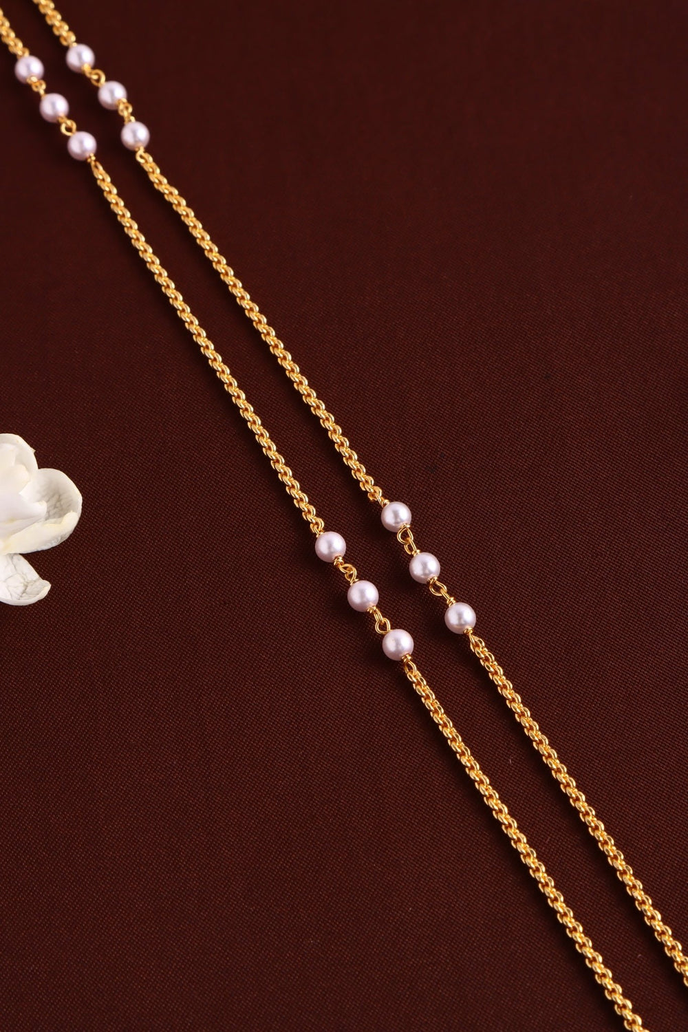 Lotus Stone Gati Dollar Pearl Chain - N4059