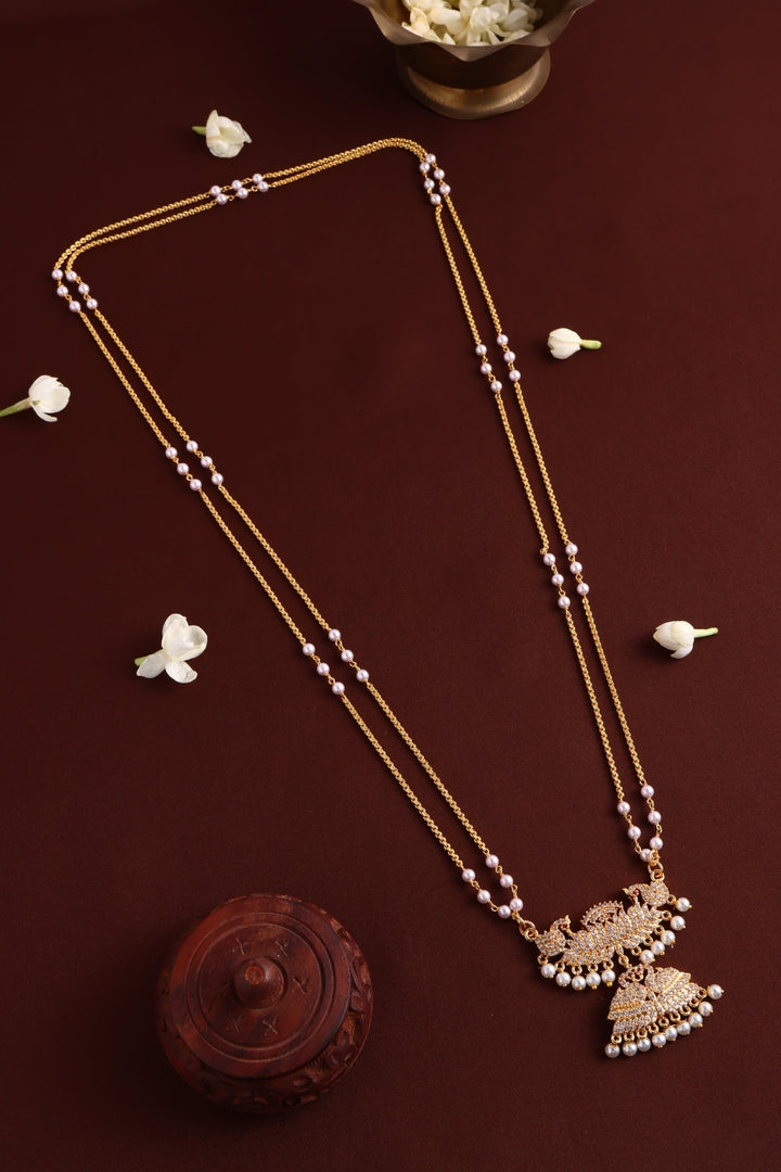 Lotus Stone Gati Dollar Pearl Chain - N4059