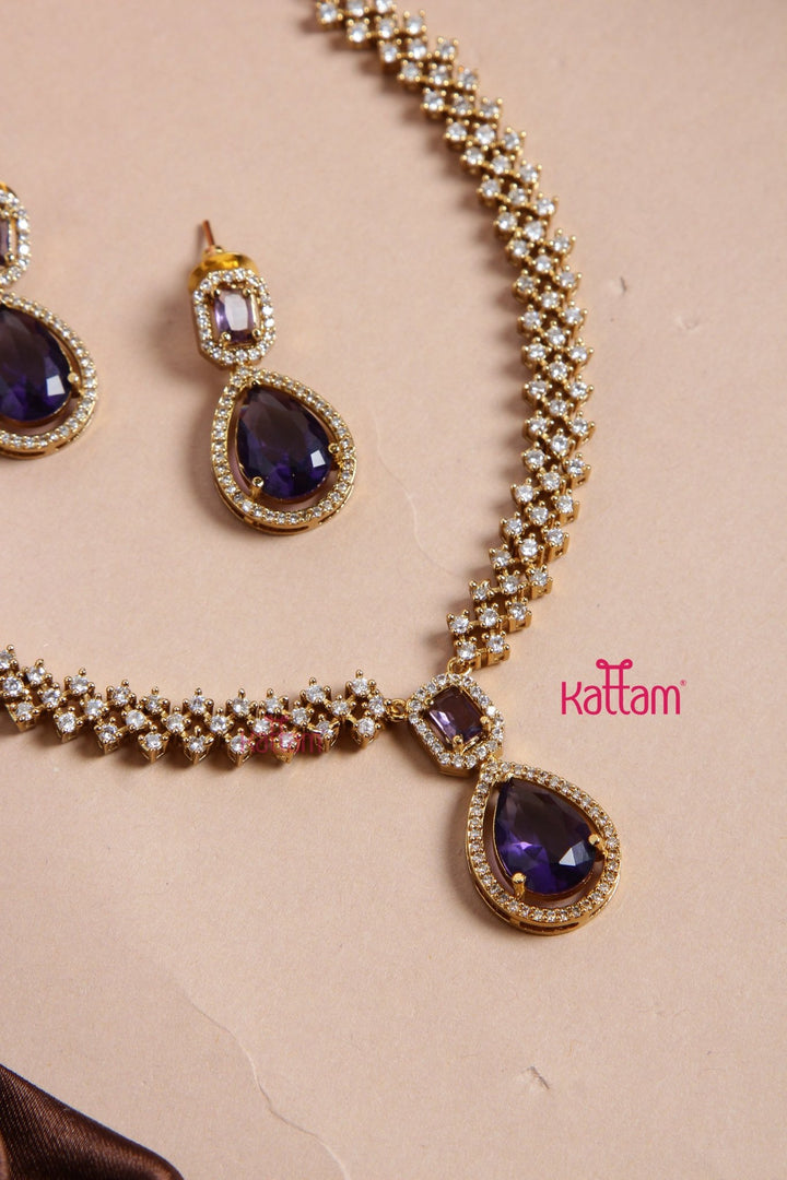 Lux - Purple Drop AD Choker - N5135