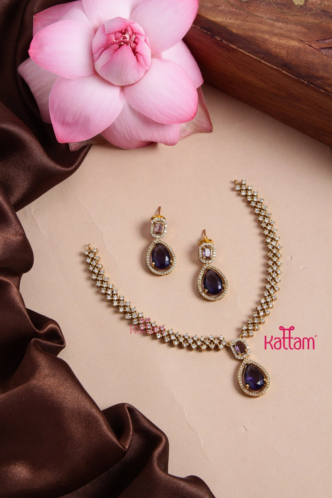 Lux - Purple Drop AD Choker - N5135
