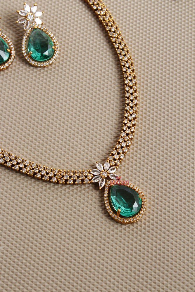 Lux - Turquoise Drop Stone Necklace - N2619