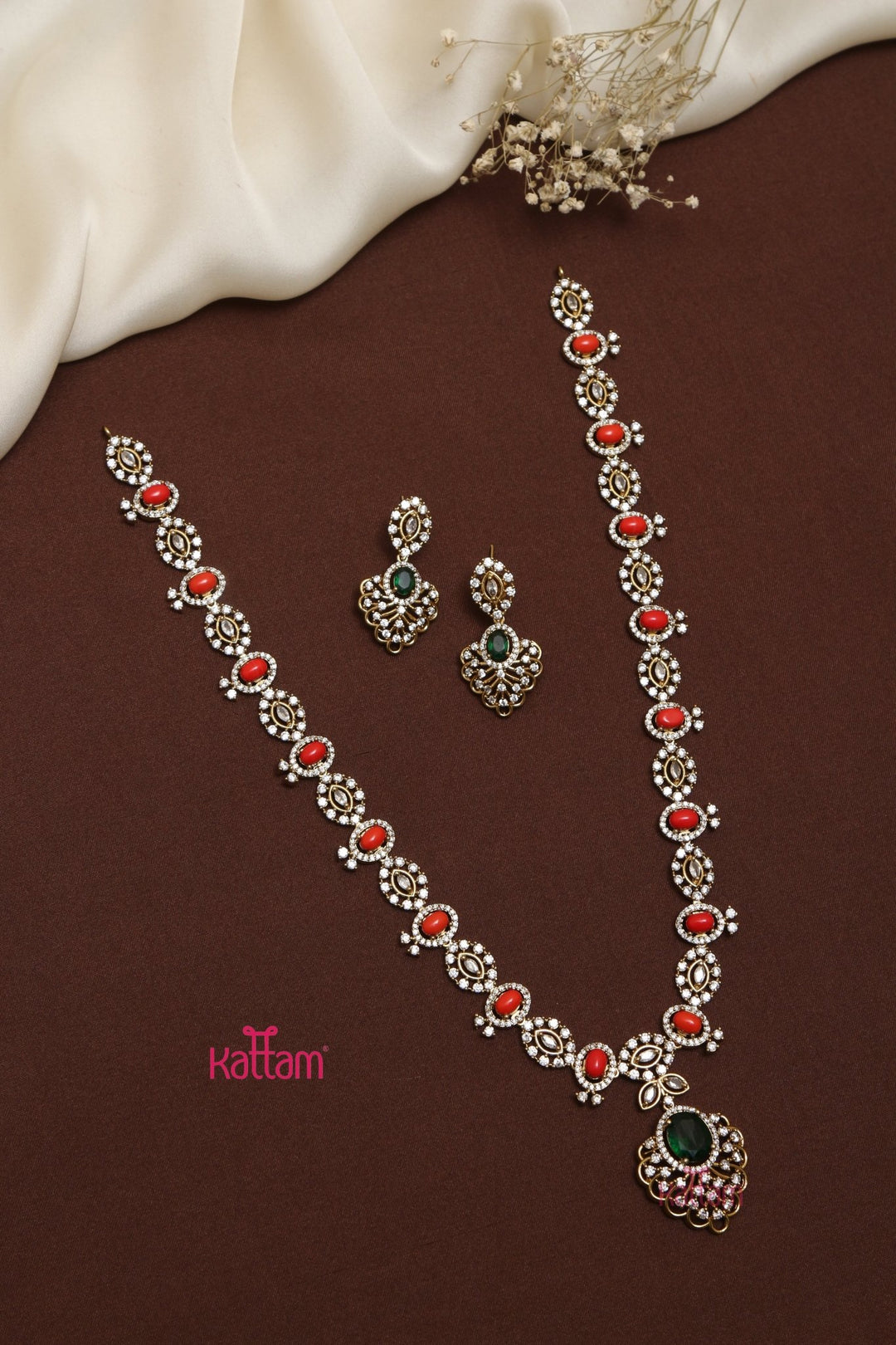 Lydia - Drop Coral Stone Haram - N3553
