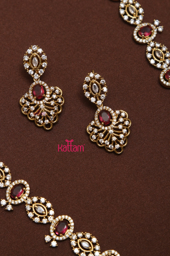 Lydia - Drop Ruby Stone Haram - N3552