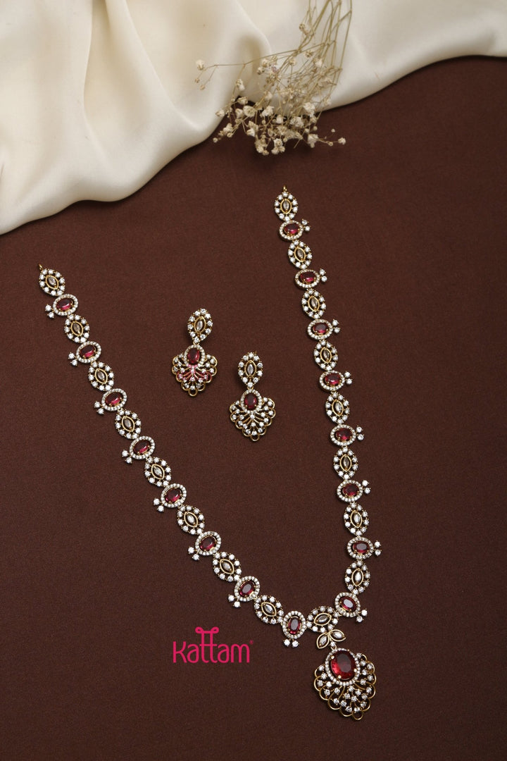 Lydia - Drop Ruby Stone Haram - N3552