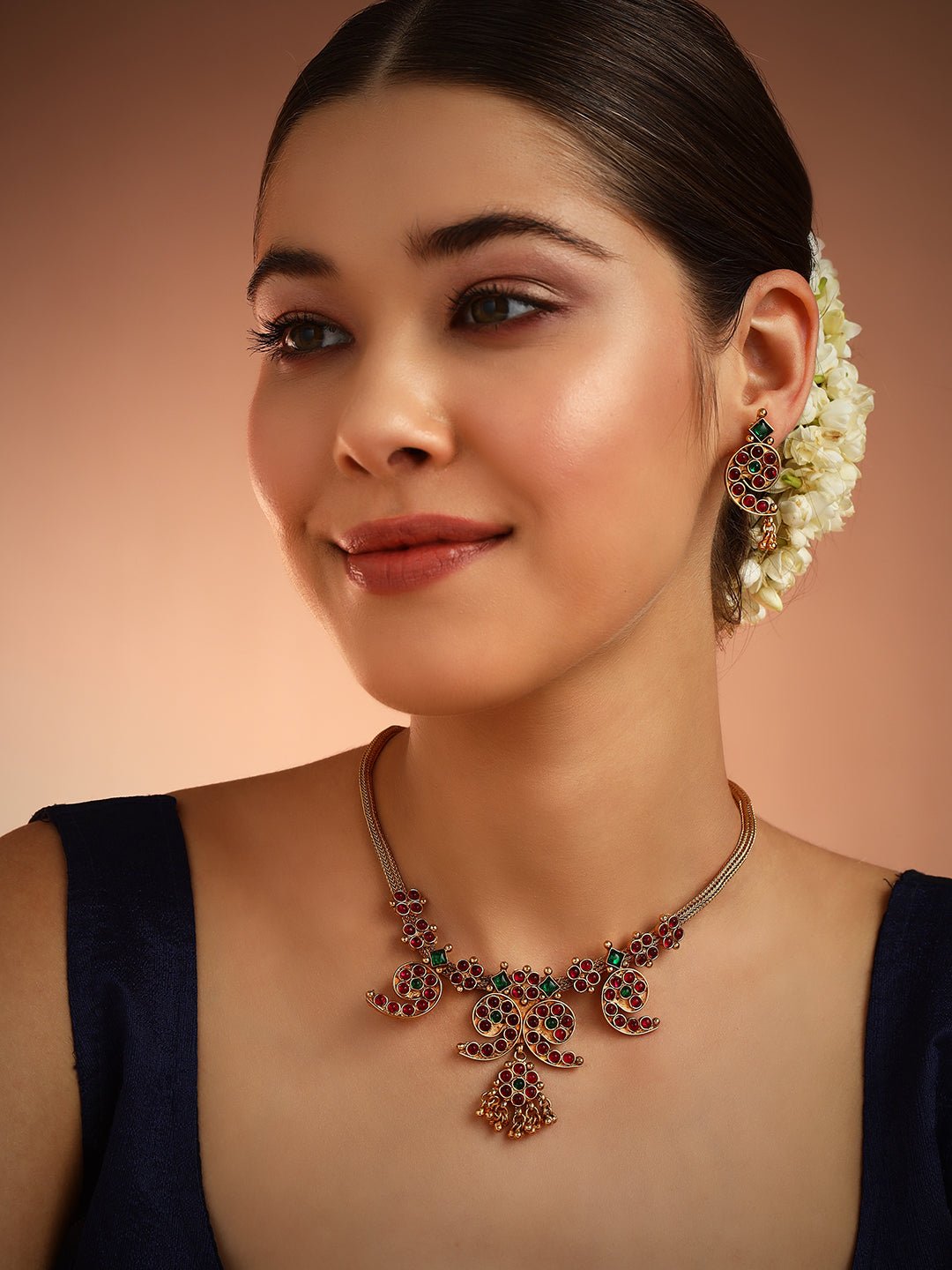 Maghizham - Traditional Manga Kemp Choker Set - N857