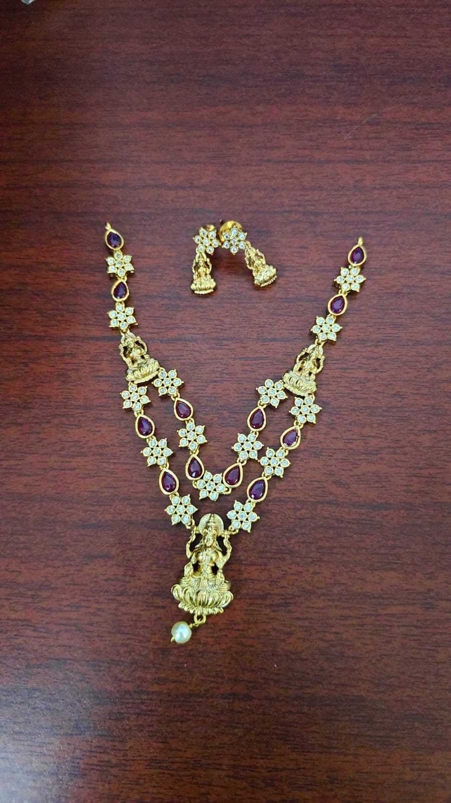 Mahalakshmi - Flower MultiStone Necklace - N3828 (W)