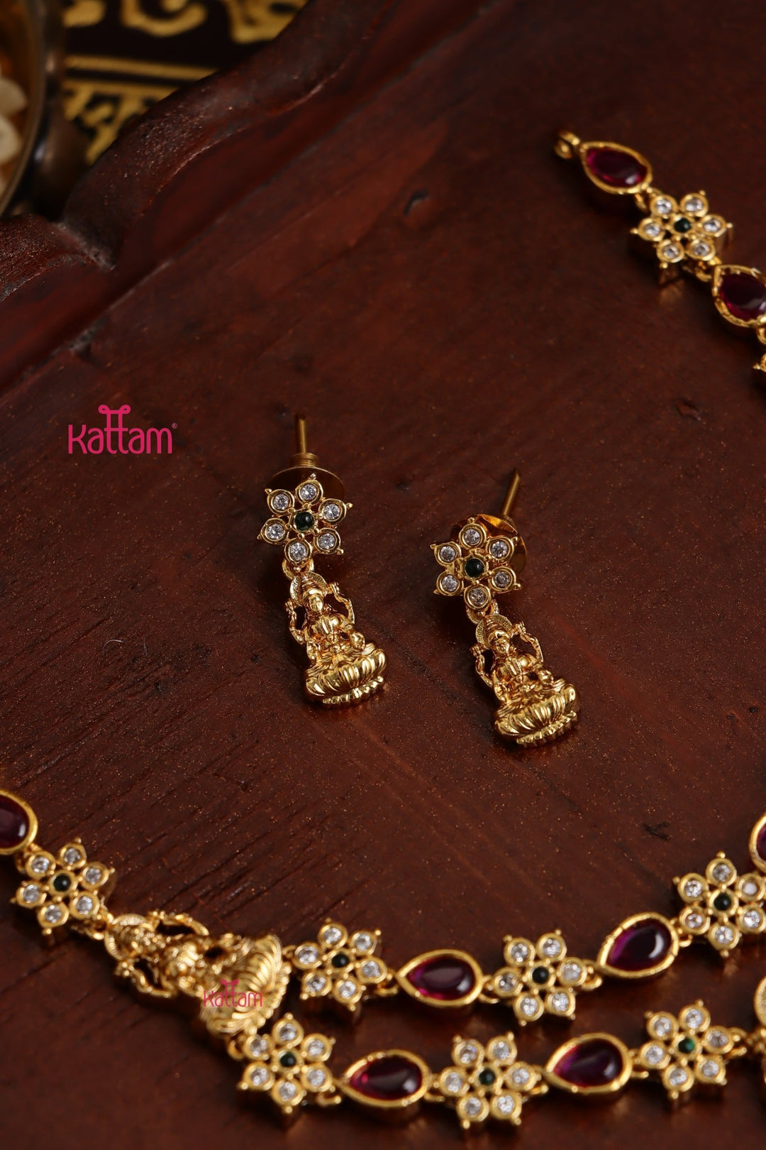 Mahalakshmi - Flower MultiStone Necklace - N3828