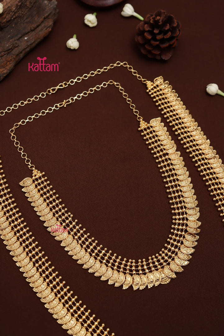Manga Patterned Necklace & Haram Combo Set ( No Earrings ) - N4034