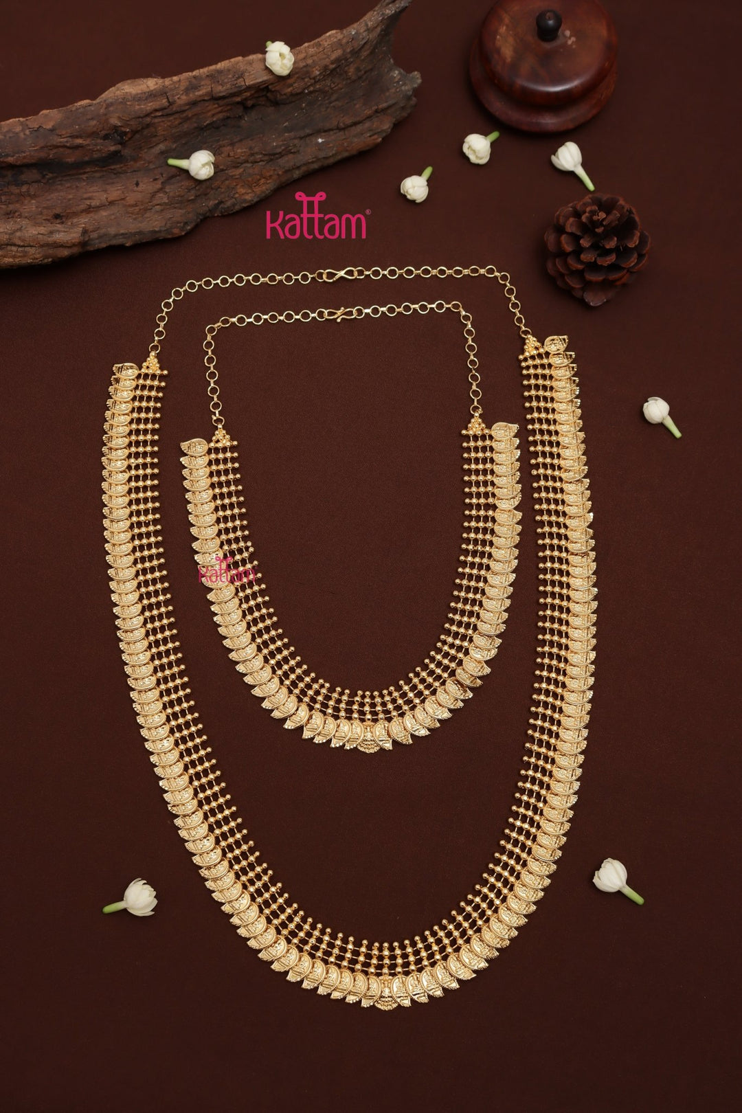 Manga Patterned Necklace & Haram Combo Set ( No Earrings ) - N4034