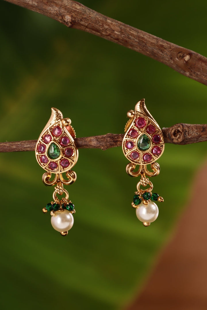 Manga Pearl Drop Earring - E1432