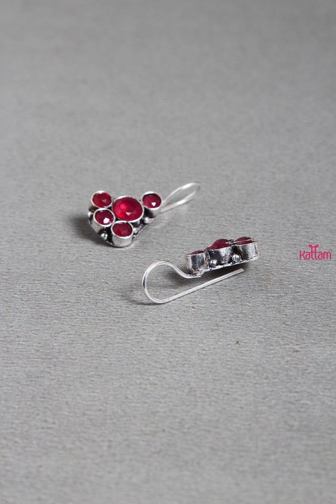 Maroon Pear Earring - E283