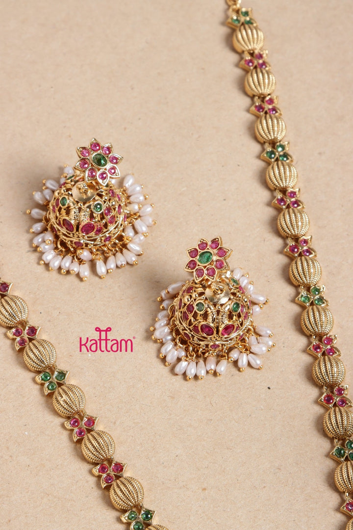 Mathumitha - Peacock Dollar Chain Set - N3449