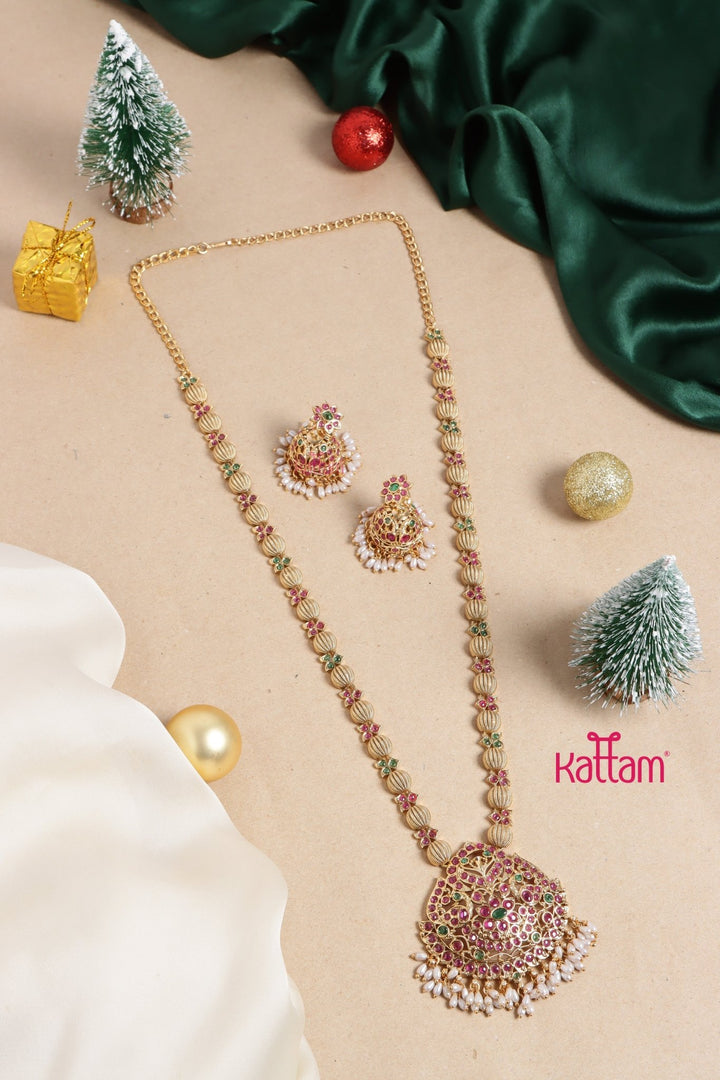 Mathumitha - Peacock Dollar Chain Set - N3449