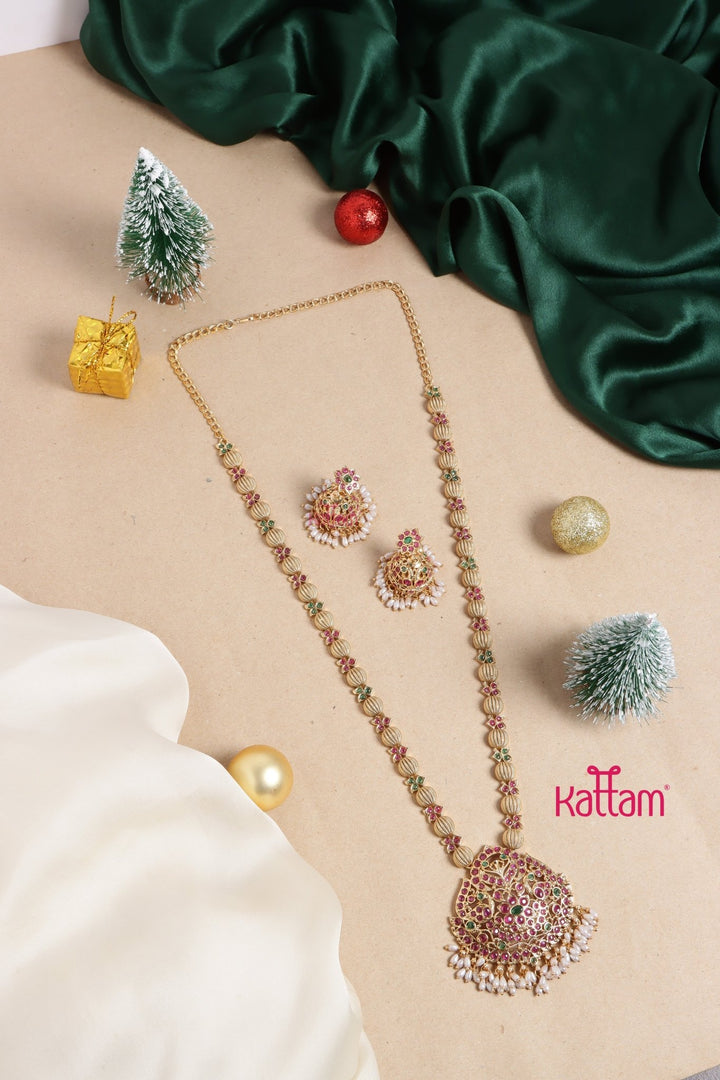 Mathumitha - Peacock Dollar Chain Set - N3449