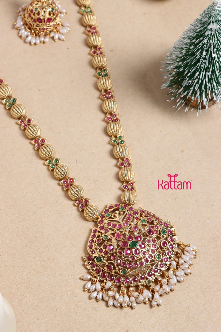 Mathumitha - Peacock Dollar Chain Set - N3449