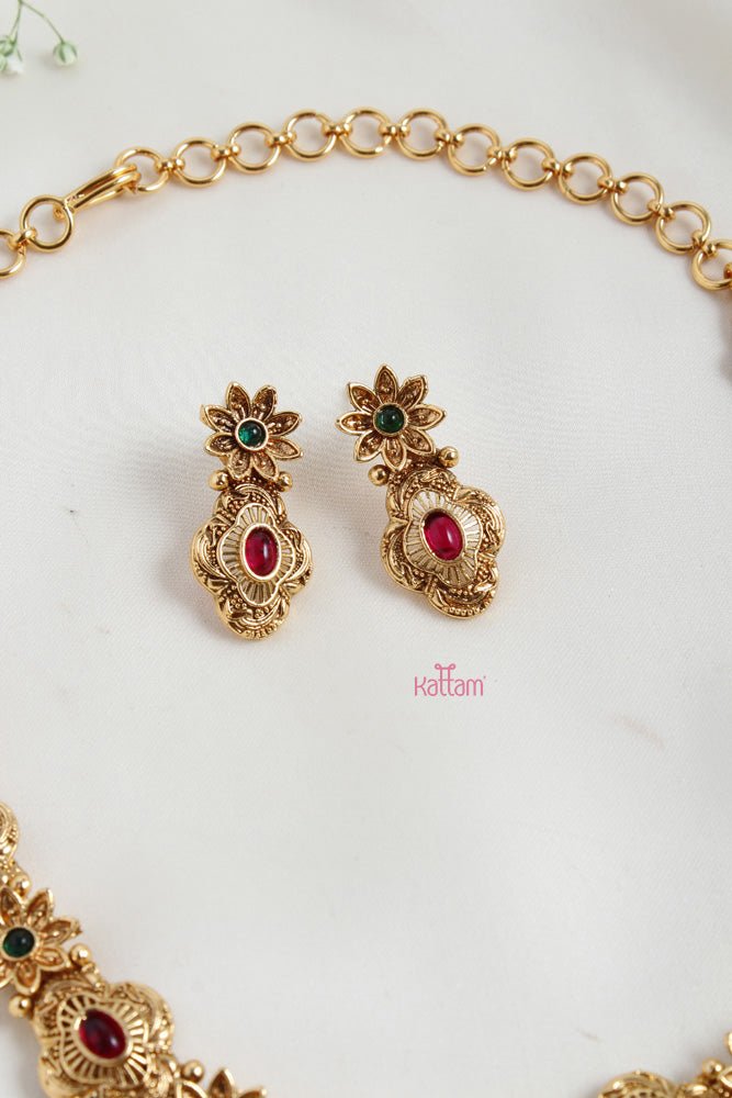 Matte Floral Choker - N2492