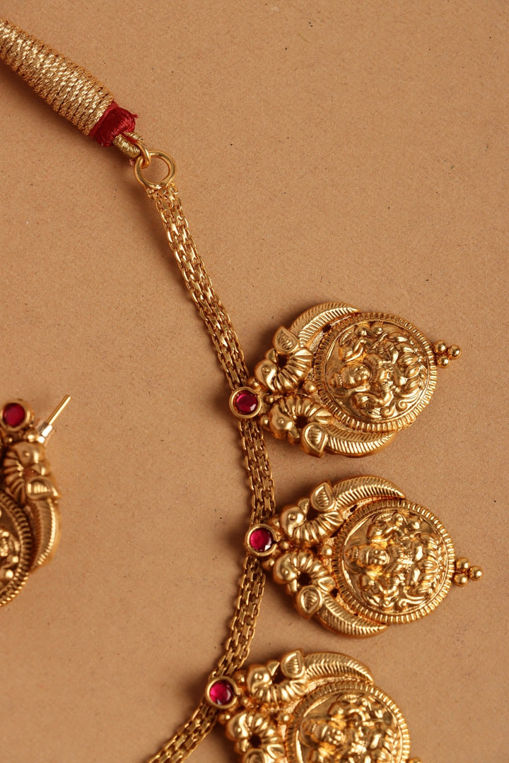 Matte Goddess Coin Choker - N4106
