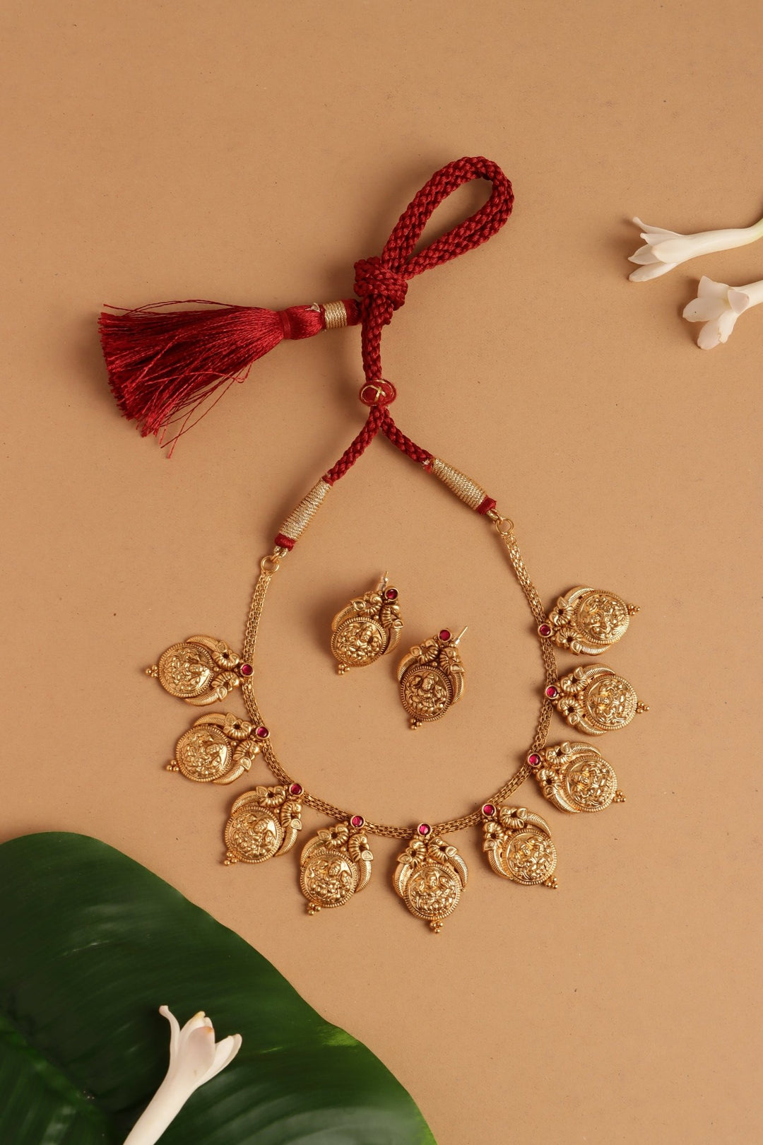 Matte Goddess Coin Choker - N4106