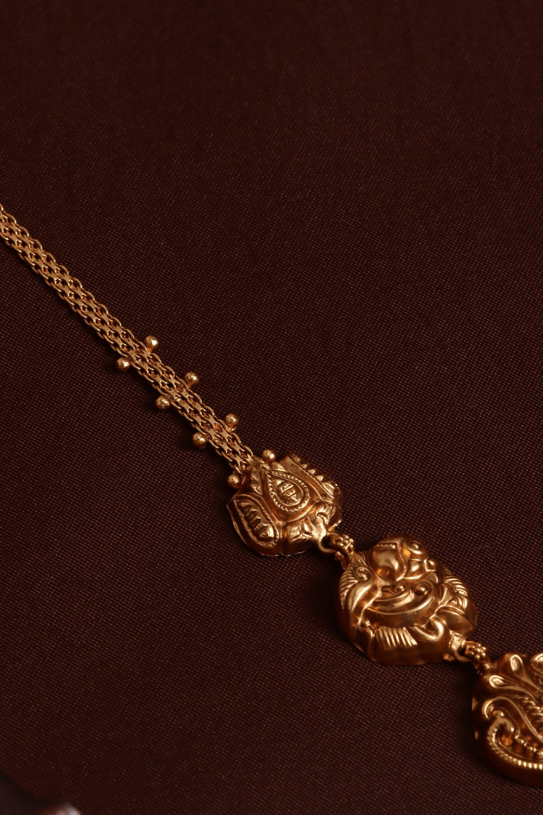 Matte Peacock Motif Necklace - N4120