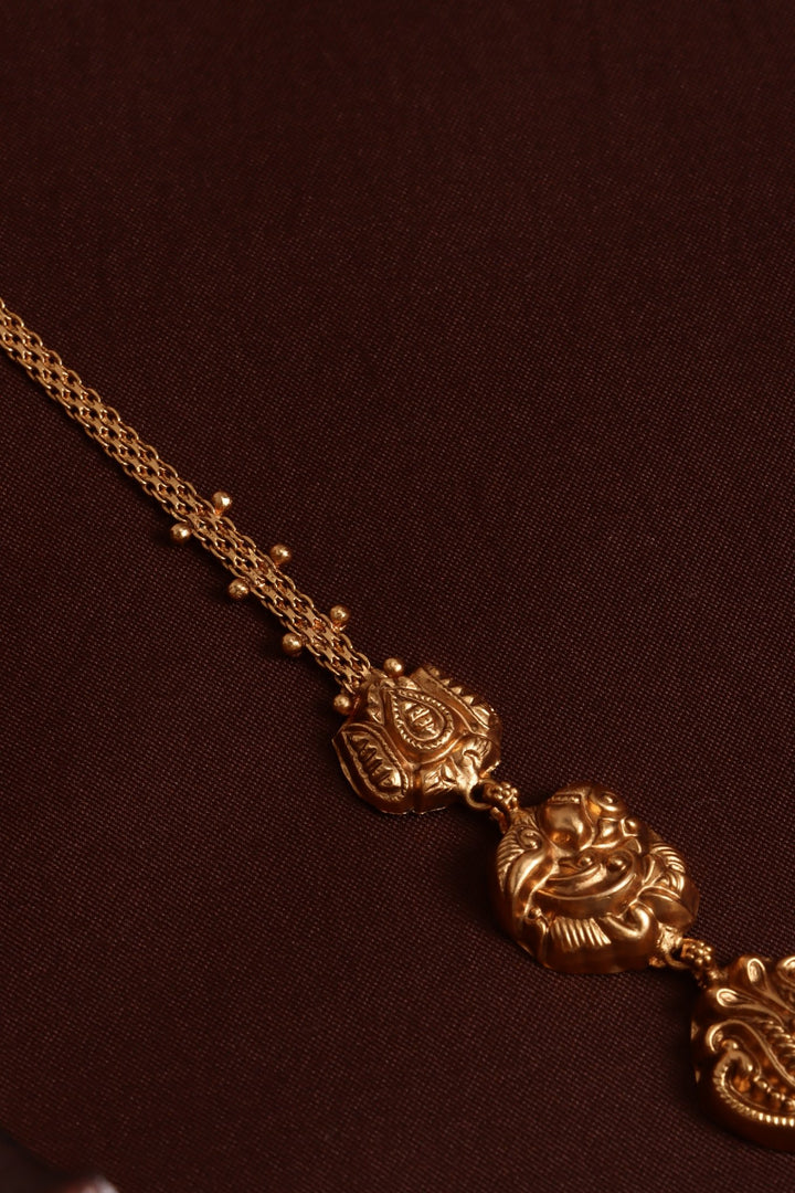 Matte Peacock Motif Necklace - N4120