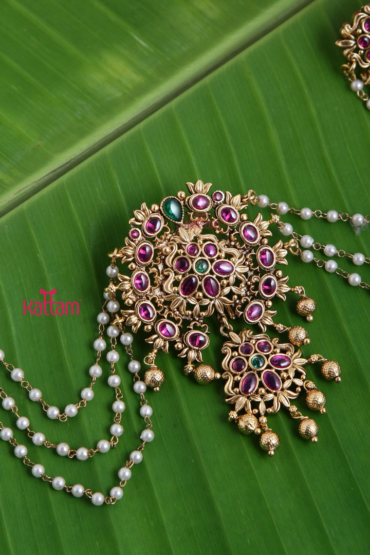 Matte Pendant Pearl Bun Billai - Design 33 - JB064