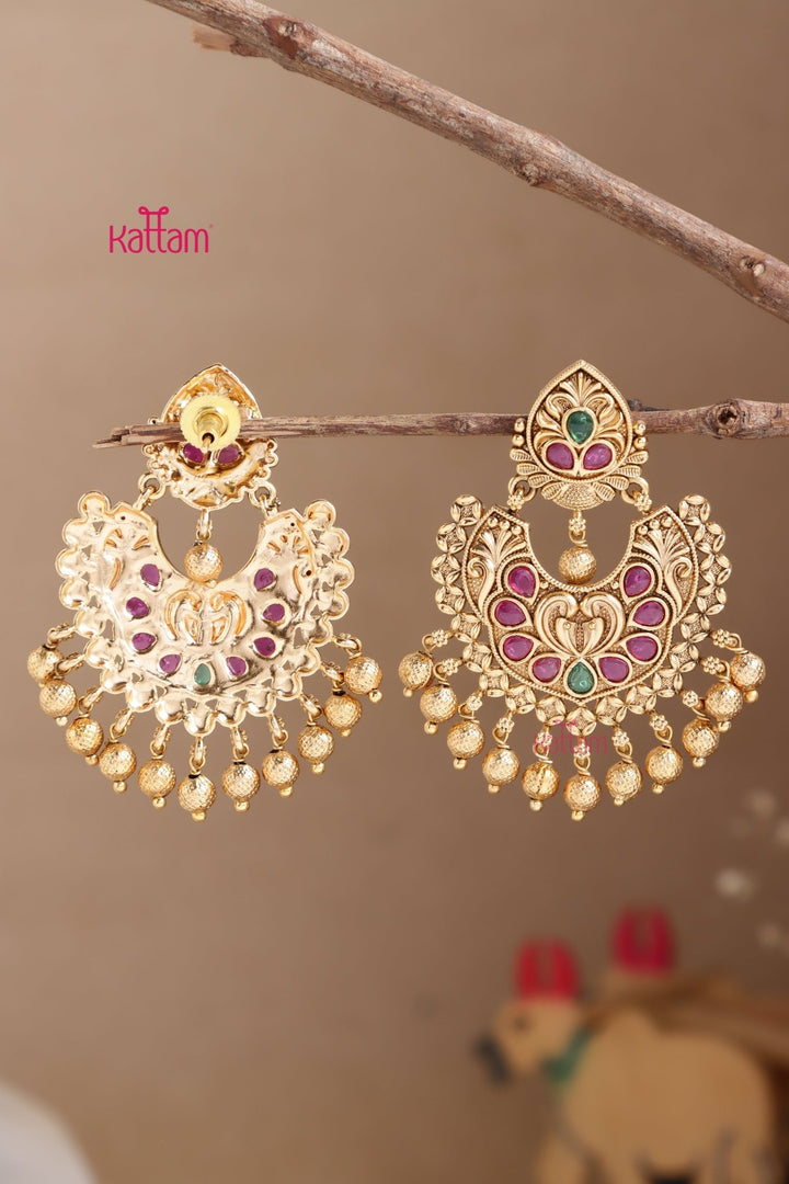 Matte Thilak Goldball Drop Earring - E1052