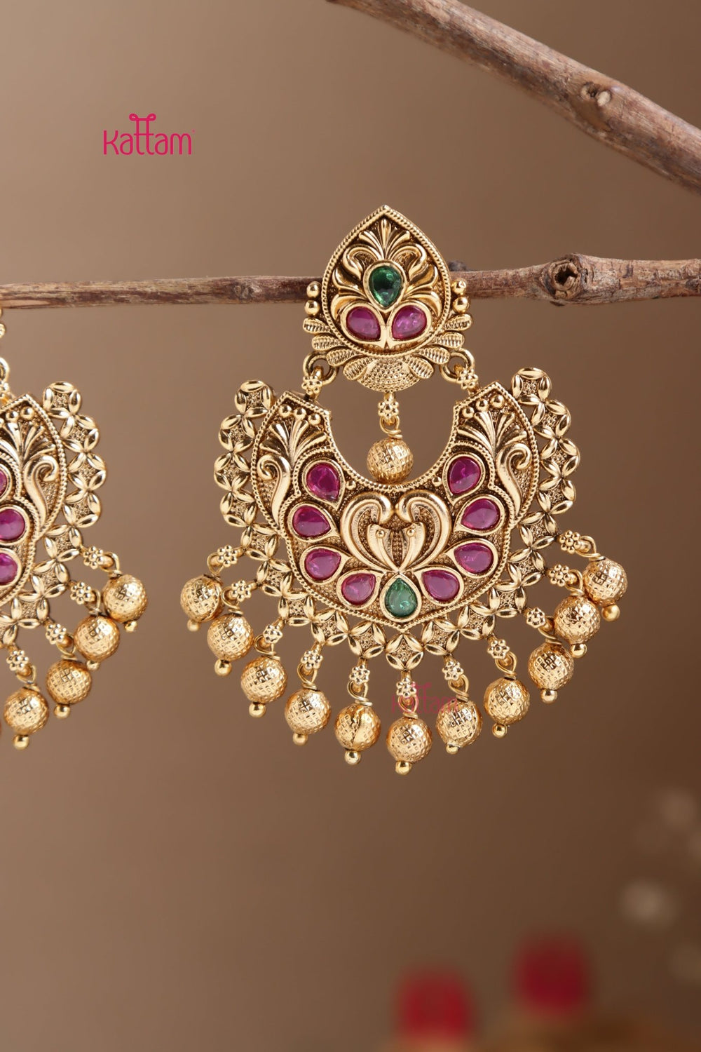 Matte Thilak Goldball Drop Earring - E1052