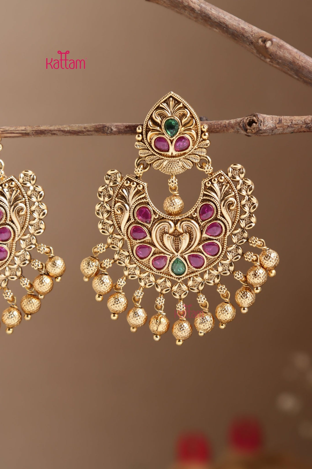 Matte Thilak Goldball Drop Earring - E1052