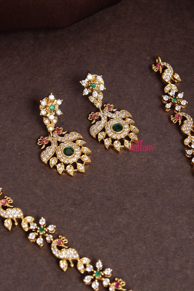 Mayil Multistone Floral Short Necklace - N2166