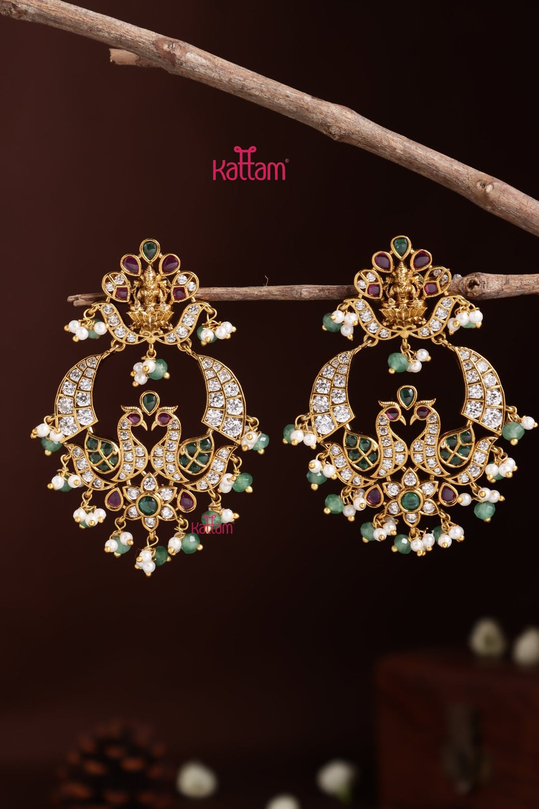 Mayili - Stone Drop Earring - E1402