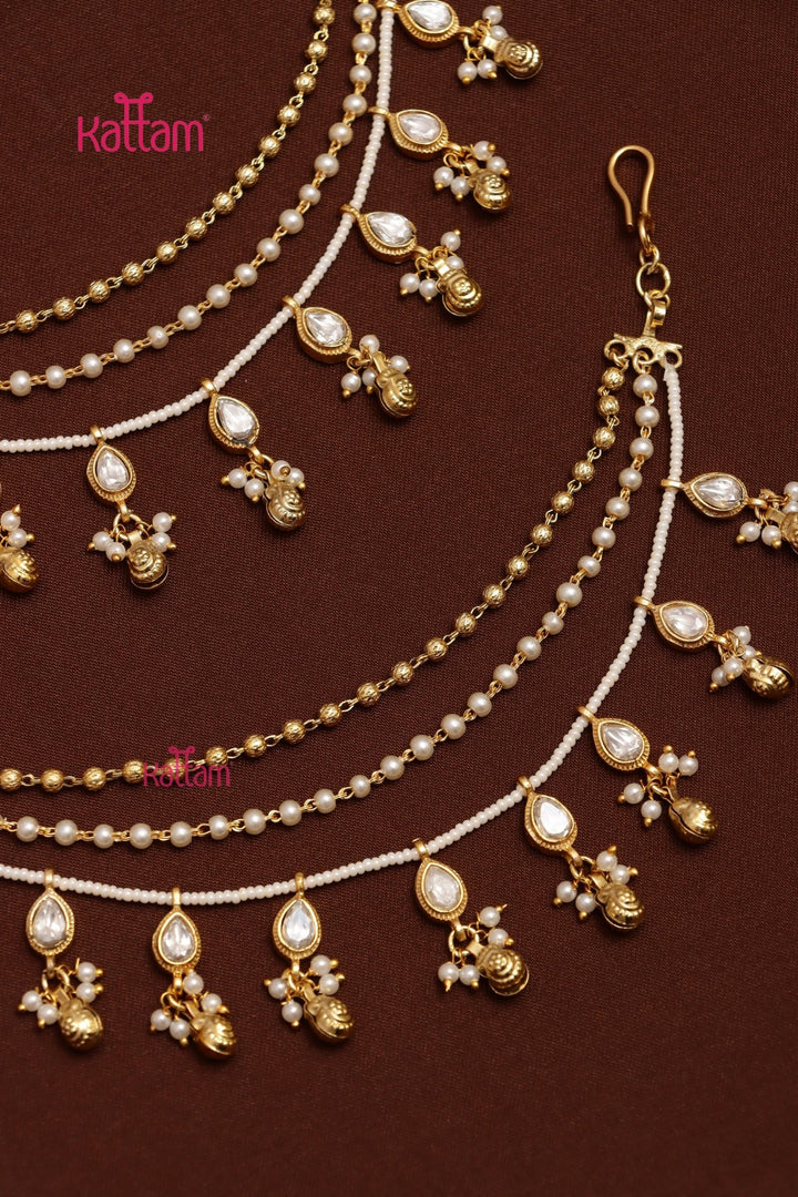 Meenakari Pearl Earchain - ECO72
