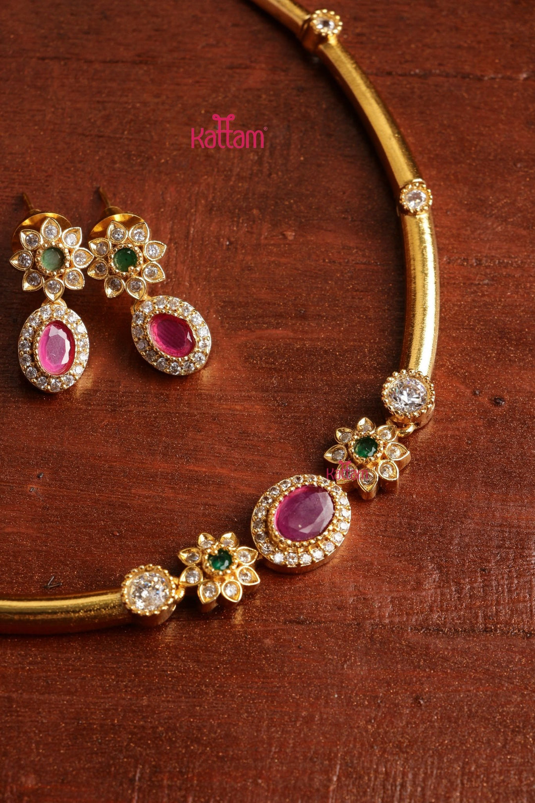 Mini Flower Hasli Choker - N3848