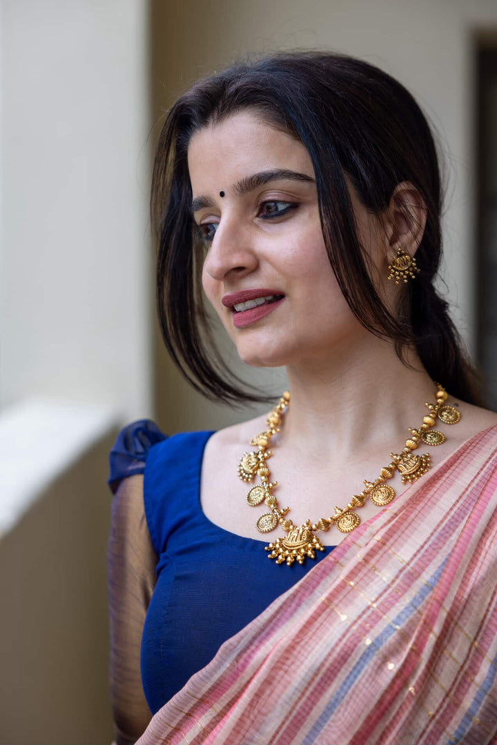 Miralini - Nakshi Elephant Coin Necklace - N3277