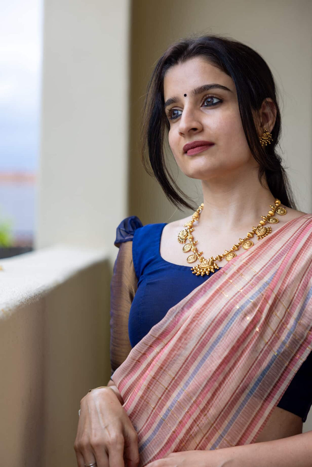 Miralini - Nakshi Elephant Coin Necklace - N3277