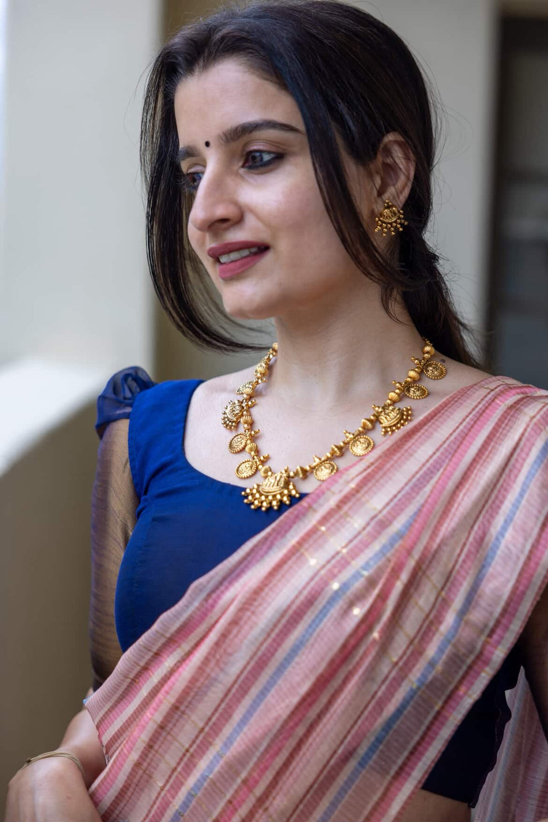 Miralini - Nakshi Elephant Coin Necklace - N3277