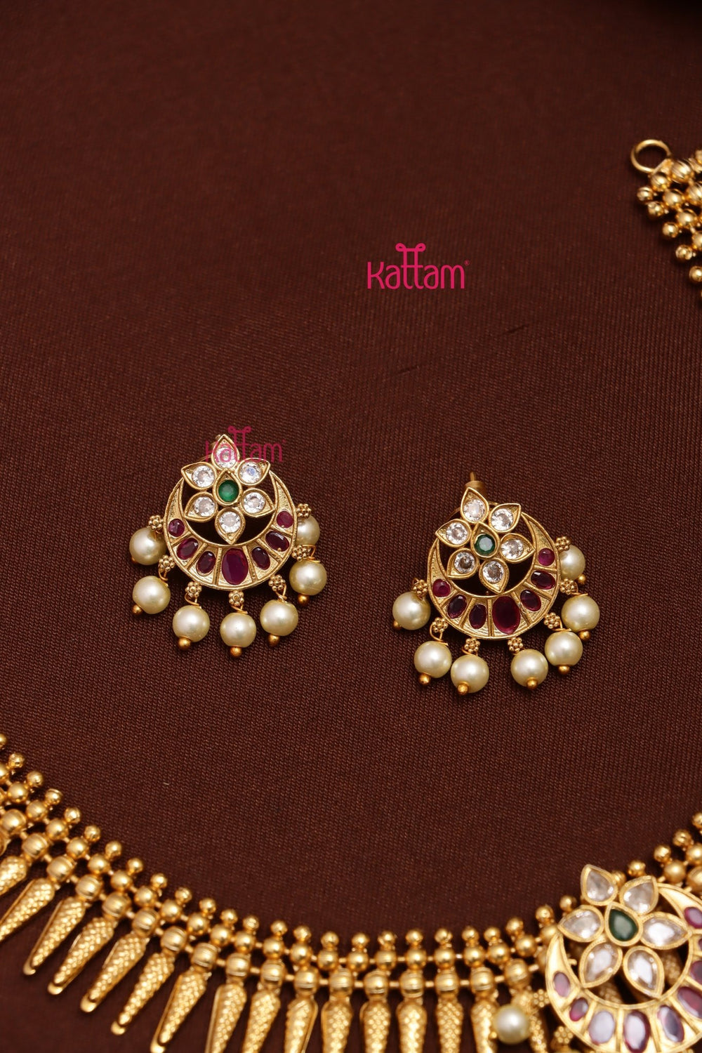 Mithuna - Chandbali Kerala Mullai Mottu Choker - N3700