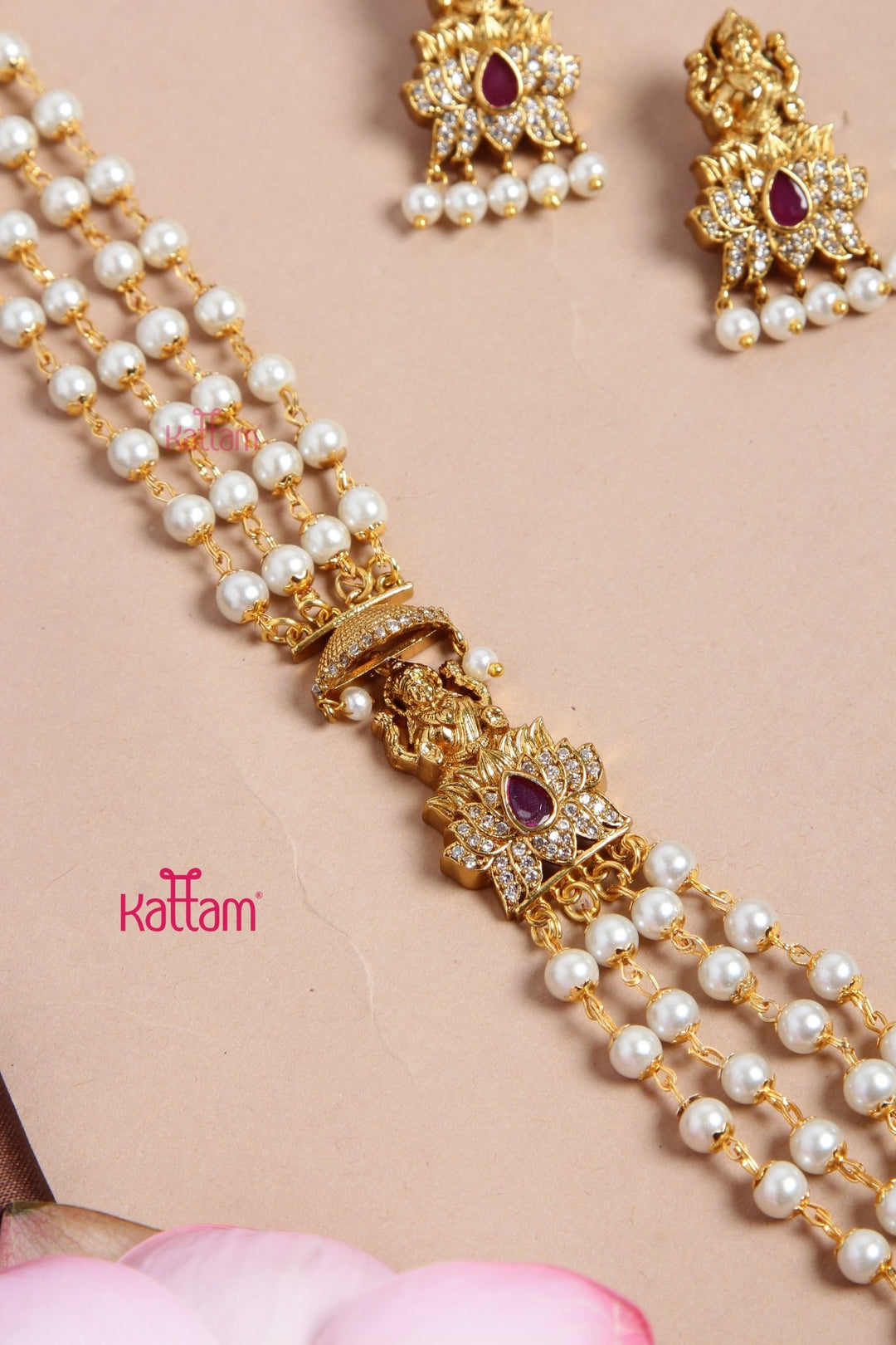 Mogappu Pearl Goddess Haram - N3175