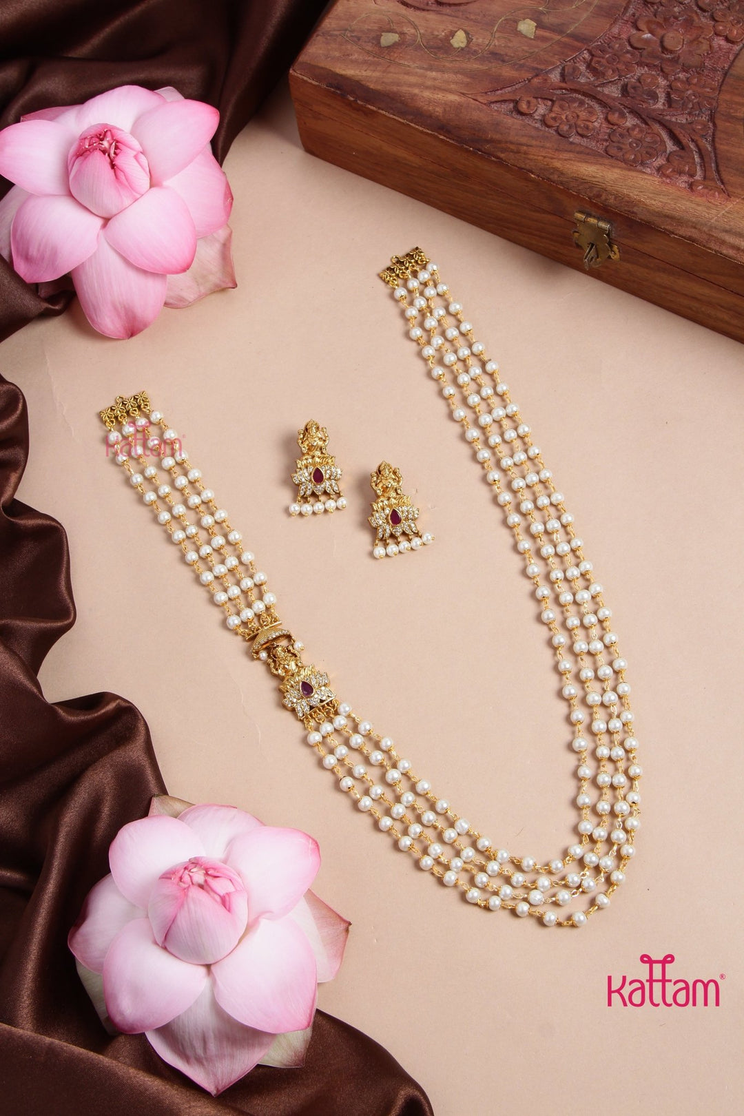 Mogappu Pearl Goddess Haram - N3175