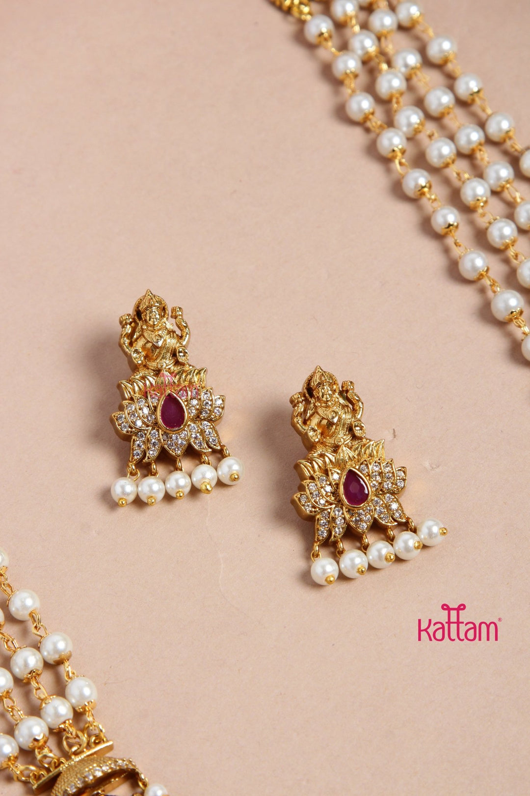 Mogappu Pearl Goddess Haram - N3175