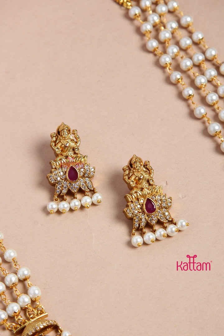 Mogappu Pearl Goddess Haram - N3175