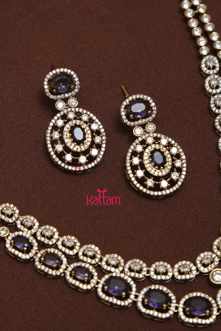Monolisa - AD Layered Purple Necklace - N5239
