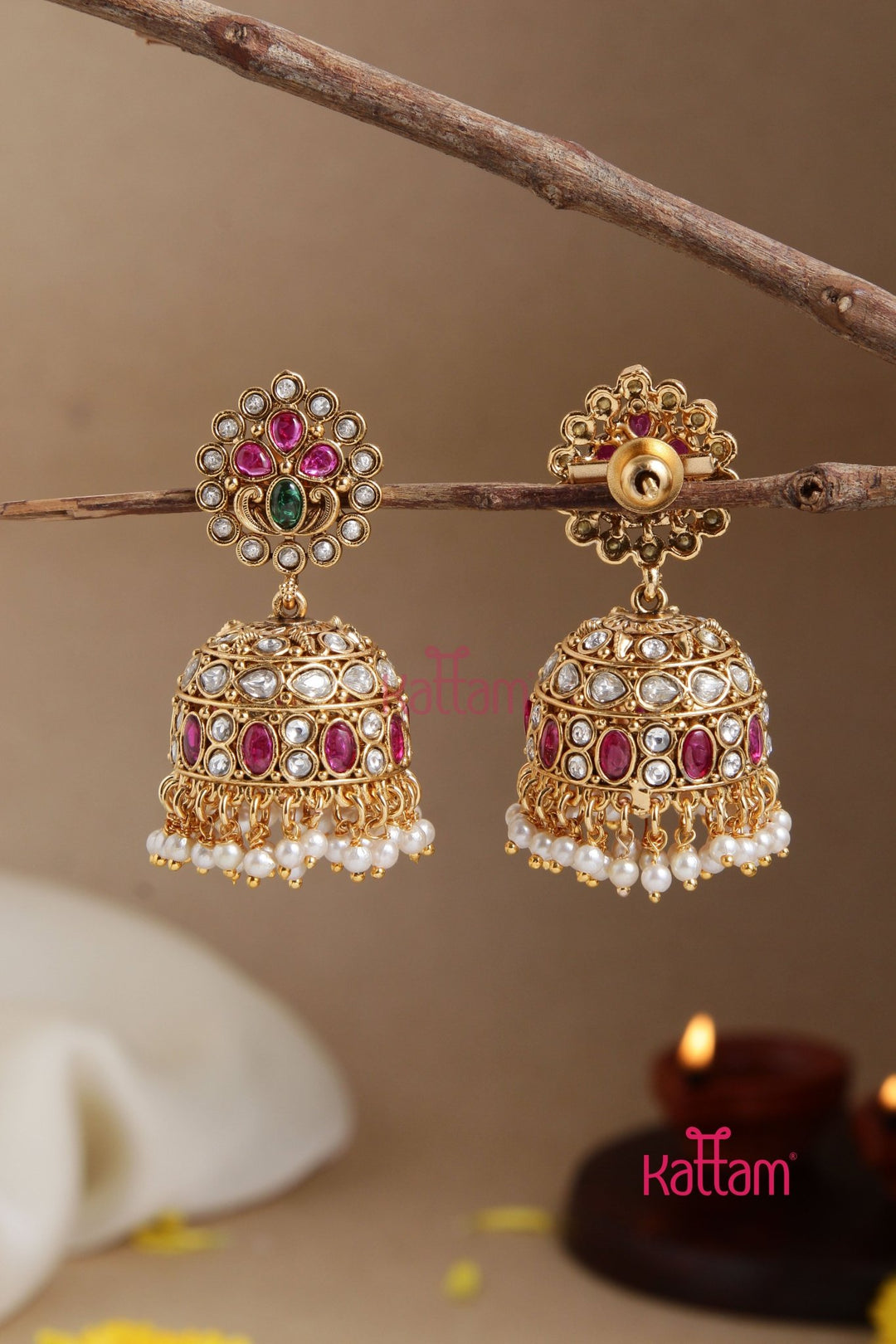 Motif Jhumka - E893