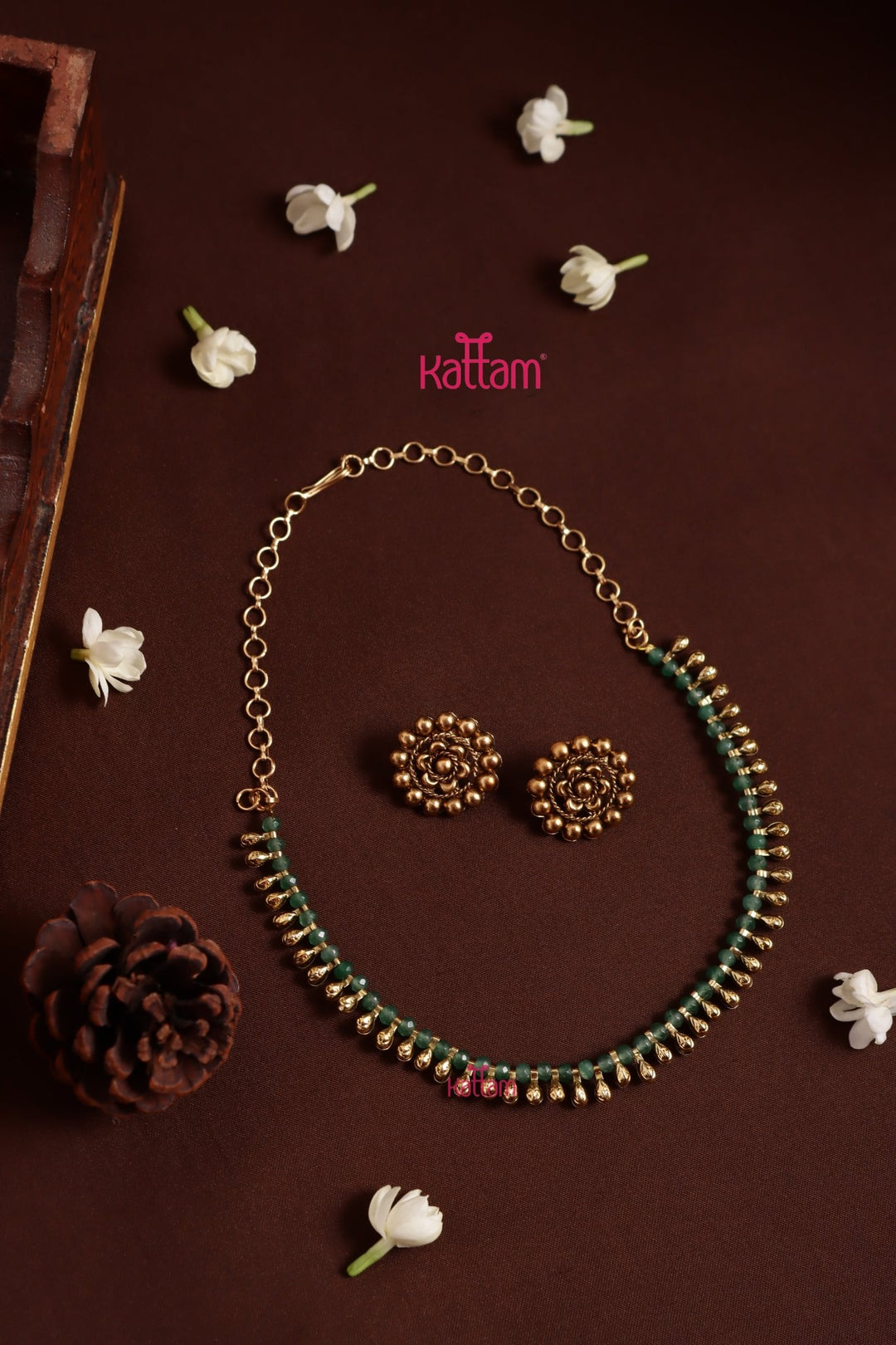 Mullai - Lightgreen Choker - N3989