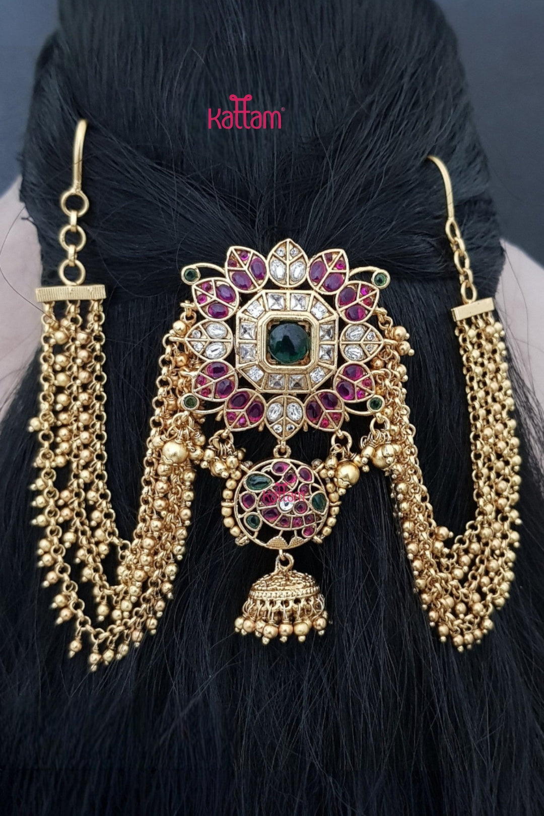 Multi Leafy Stone Bun Billai - Design 62 - JB204