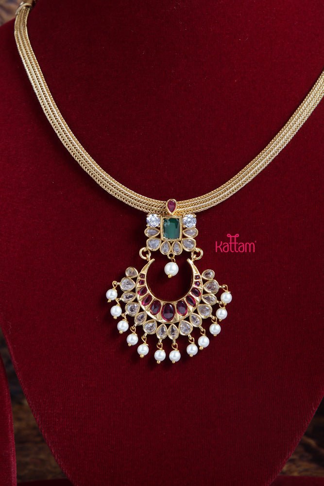 Multistone Chandbali Short Necklace - N1885