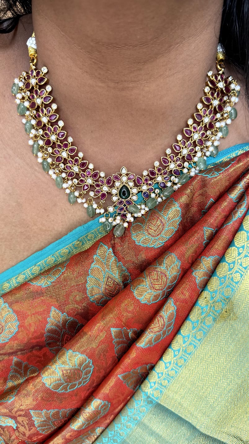 Multistone Kemp Beaded Choker - N3824