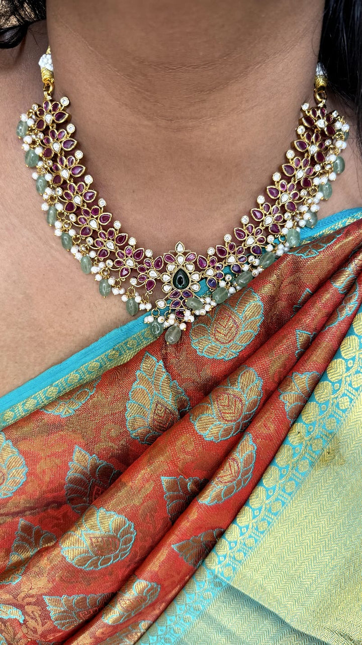 Multistone Kemp Beaded Choker - N3824