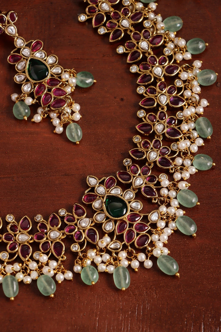 Multistone Kemp Beaded Choker - N3824